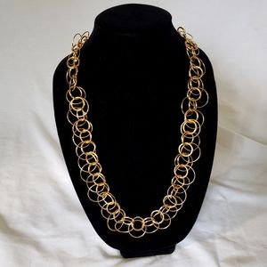 Joan Rivers Multi Circles Link Necklace Gold